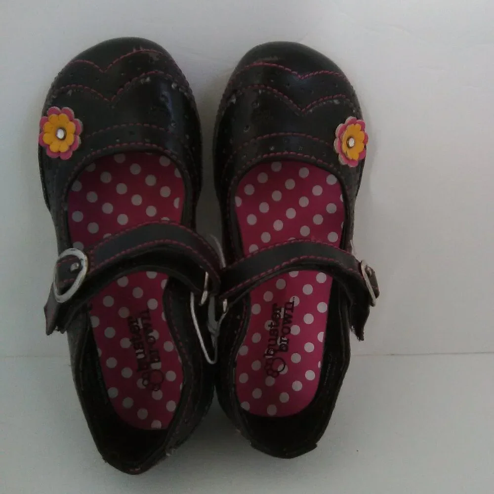 Buster Browns Girls Dress Shoe Color Black/Pink Youth Size 9 NWOT